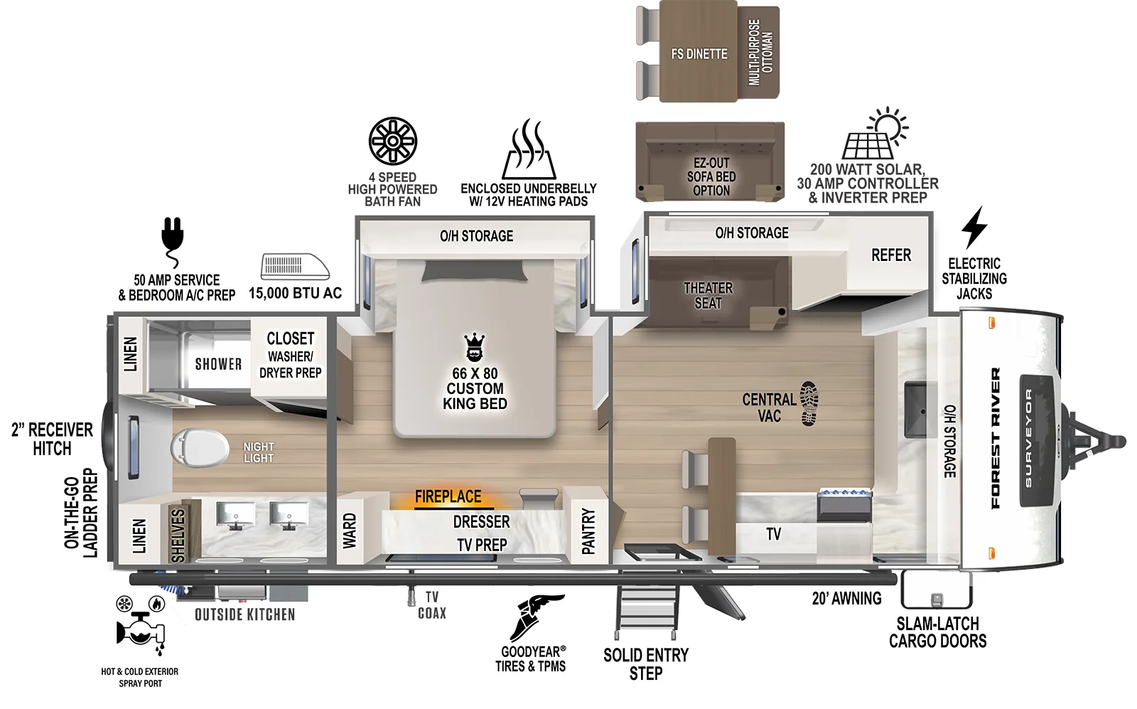 Grand Surveyor 268FKBS Floorplan